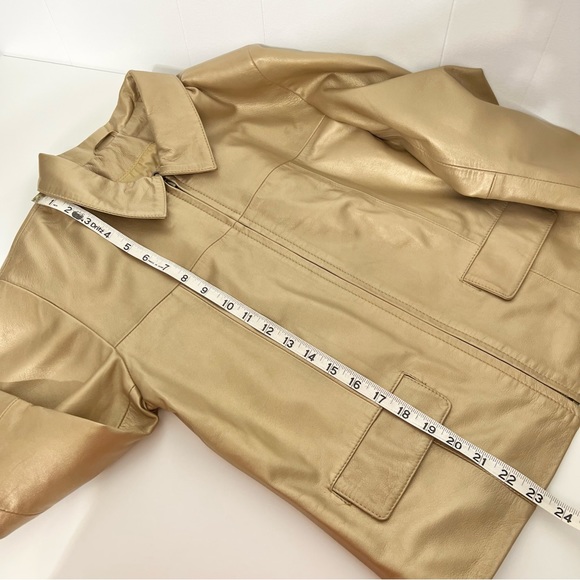 Serrano 100% Leather Gold Jacket - Picture 12 of 12